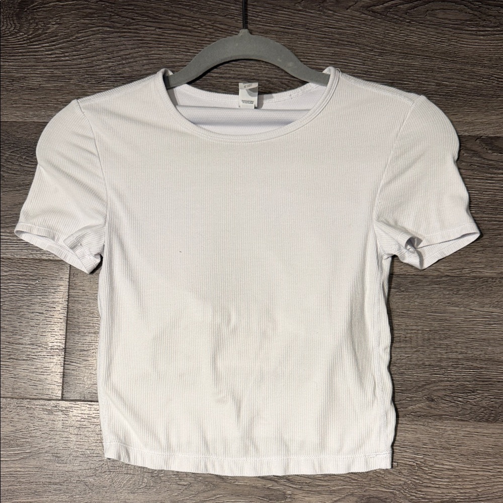 Classic White Yogalicious Women's Supported Crop Top